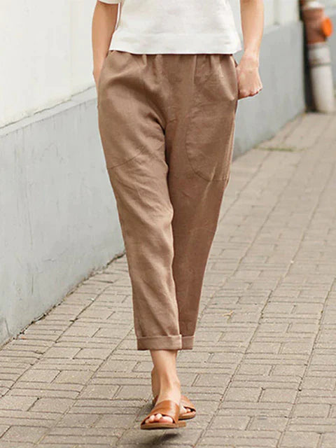 HAILEY - Unifarbene gerade Hose