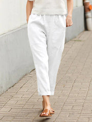 HAILEY - Unifarbene gerade Hose