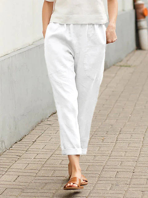 HAILEY - Unifarbene gerade Hose
