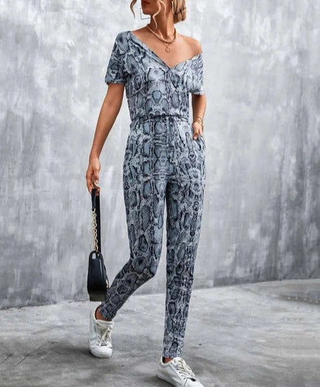 SOPIA - Animal Print Jumpsuit
