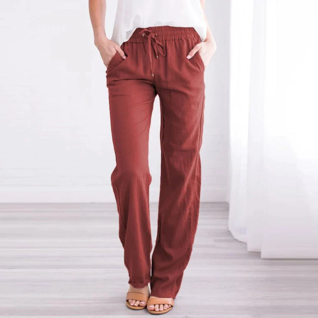 LUCIANA - Lose Hose mit weitem Bein und Kordelzug