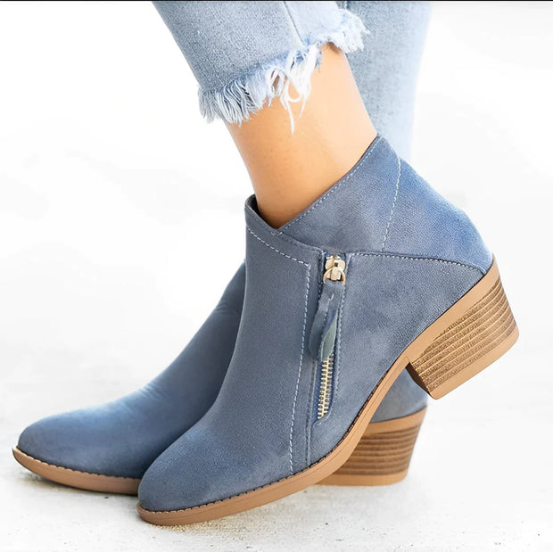 Lillian - Bottines à talons hauts et fermeture éclair latérale pour femme
