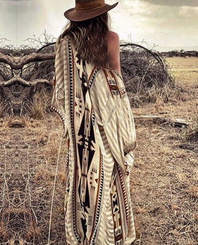 ELIZABETH - Bedruckter Boho-Kimono für den Strand