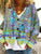 Fay - Cardigan rétro femme en laine synthétique imprimée