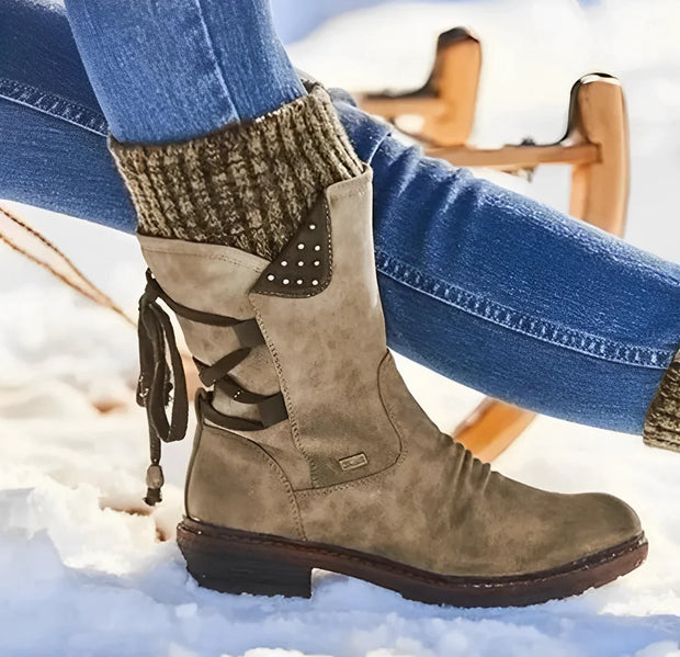 Louisa - Bottes d'hiver chaudes en laine avec soutien orthopédique pour femme