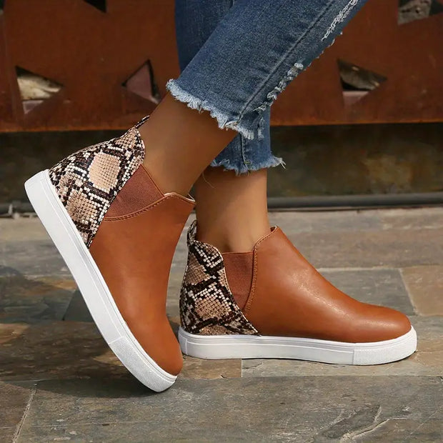 Monroe - Bottes femme à motif peau de serpent
