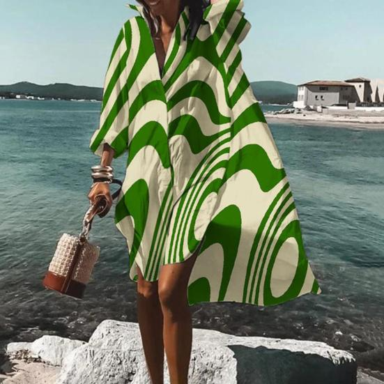 ELINE - Robe mi-longue à imprimé unique