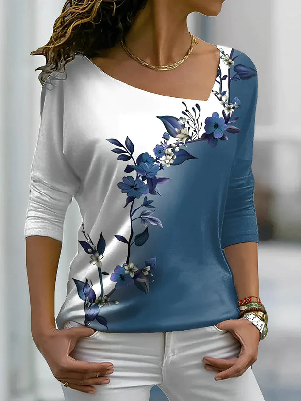 Octavia - Chemise à imprimé floral contrasté