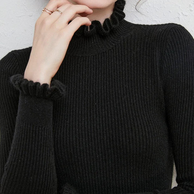 Pull col roulé en cachemire Celia