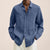 ENZO - Chemise à revers pour homme en coton et lin