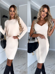 Clara - Robe sans manches avec pull assorti