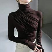 Arietty - Rollkragenpullover mit Plissee
