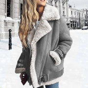 Caroline - Veste en cuir à boucle