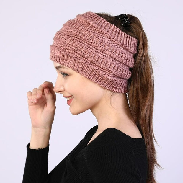 FIONA - Bonnet d'hiver à queue de cheval