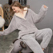 Colleen - Pyjama-Set aus flauschigem Fleece für die Nacht