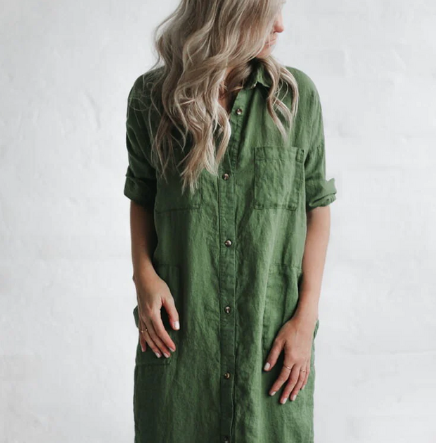 ELVA - Robe verte élégante