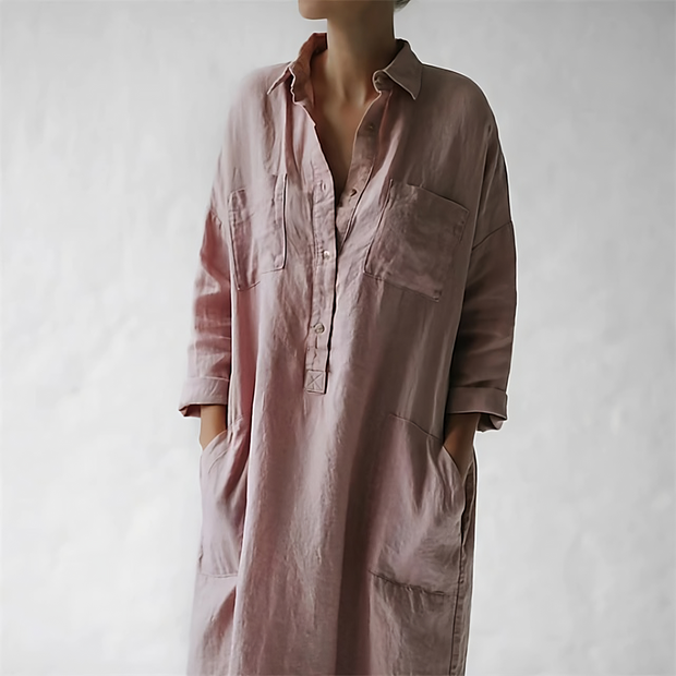 JENNY - Robe longue rose élégante